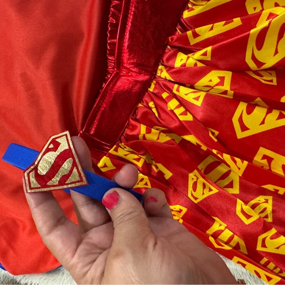 Supergirl Costume Set for Girls (Includes Cape, Skirt, Ring, and Bracelets) NWOT - Picture 2 of 6